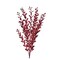 22" Burgundy Glitter Boxwood Spray – Artificial Dark Red Sequin Leaf Stem for Christmas